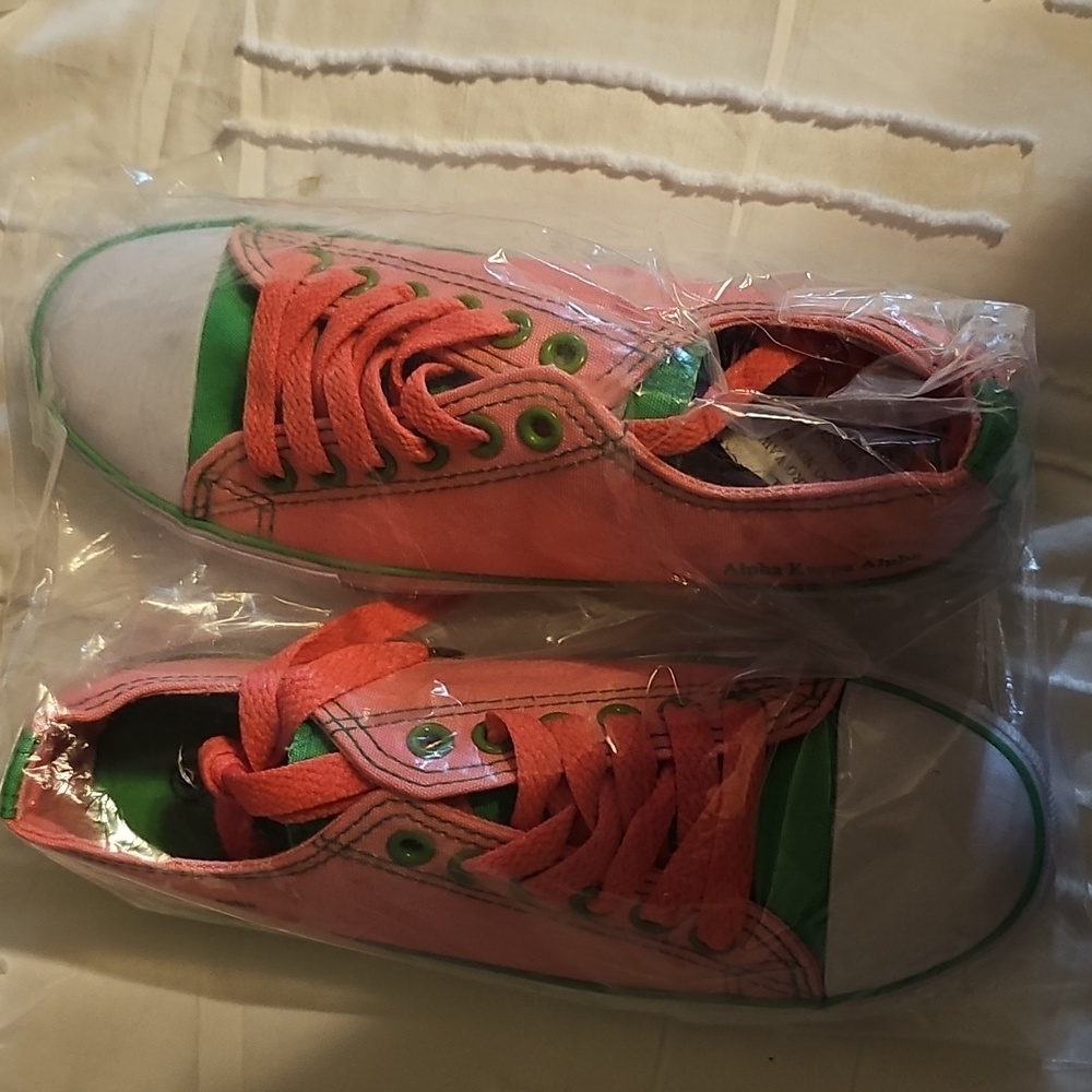 Women's Pink and Green AKA Sneakers - Picture 3 of 3
